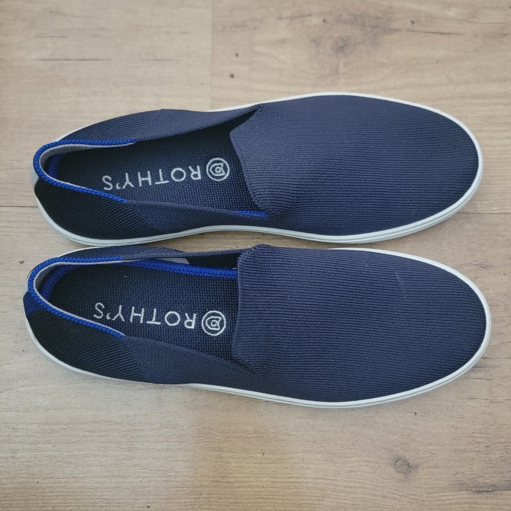 Rothy's The Original Slip On Deep Navy Blue Sneaker - Picture 5 of 10